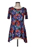 Lbisse Floral Multi Color Blue Short Sleeve Top Size M - photo 1