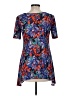 Lbisse Floral Multi Color Blue Short Sleeve Top Size M - photo 2
