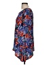 Lbisse Floral Multi Color Blue Short Sleeve Top Size M - photo 5
