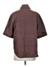 Sancia Solid Brown Short Sleeve Button-Down Shirt Size S - photo 2