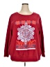 Woman Within Print Red Pullover Sweater Size 26 (2X) - photo 1