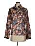 Spanner Floral Brown Long Sleeve Blouse Size 4 - photo 1