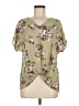 West Kei 100% Polyester Green Short Sleeve Blouse Size M - photo 1