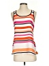 Express 100% Polyester Stripes Orange Sleeveless Blouse Size S - photo 1