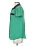 HD in Paris 100% Polyester Color Block Green Short Sleeve Blouse Size 4 - photo 5
