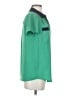 HD in Paris 100% Polyester Color Block Green Short Sleeve Blouse Size 4 - photo 4