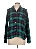 Lands' End Plaid Green Long Sleeve Button-Down Shirt Size 10 - photo 1