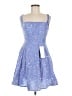 Unbranded 100% Polyester Stars Blue Cocktail Dress Size 8 - photo 1