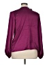 Express 100% Polyester Burgundy Long Sleeve Blouse Size XL - photo 2
