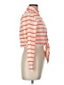 Haute Curry 100% Polyester Stripes Orange Long Sleeve Blouse Size 10 - photo 4