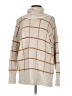 Madewell Plaid Tan Turtleneck Sweater Size XS - photo 1