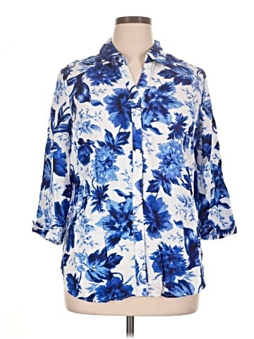 Sara Michelle 3/4 Sleeve Button-Down Shirt (view 1)