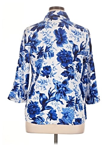 Sara Michelle 3/4 Sleeve Button-Down Shirt (view 2)