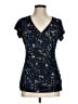 Apt. 9 Blue Short Sleeve Blouse Size M - photo 1