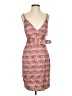 Siena Chevron-herringbone Pink Cocktail Dress Size 4 - photo 1