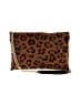 J.Crew Animal Print Brown Tan Leather Clutch One size - photo 1