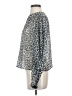 White House Black Market 100% Polyester Animal Print Silver Long Sleeve Blouse Size 4 - photo 5