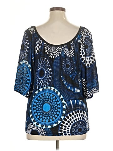 Karen Kane Short Sleeve Blouse (view 2)