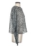 White House Black Market 100% Polyester Animal Print Silver Long Sleeve Blouse Size 4 - photo 4