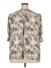 Jones & Co 100% Polyester Animal Print Tan 3/4 Sleeve Blouse Size 2X - photo 2