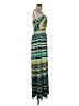 Max and Cleo 100% Polyester Print Green Casual Dress Size 8 - photo 4
