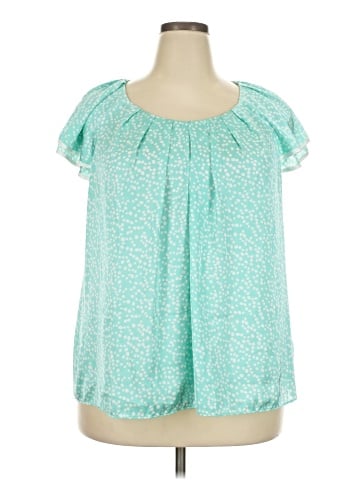 NY Collection Short Sleeve Blouse (view 1)