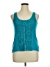 Eyeshadow 100% Rayon Teal Sleeveless Blouse Size XL - photo 1