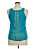 Eyeshadow 100% Rayon Teal Sleeveless Blouse Size XL - photo 2