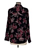 Express 100% Polyester Floral Burgundy Long Sleeve Blouse Size M - photo 2