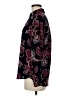 Express 100% Polyester Floral Burgundy Long Sleeve Blouse Size M - photo 5