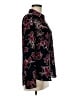 Express 100% Polyester Floral Burgundy Long Sleeve Blouse Size M - photo 4