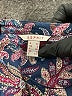 Esprit 100% Viscose Paisley Blue Long Sleeve Blouse Size 2 - photo 7