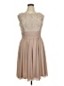 JH Evenings 100% Polyester Tan Cocktail Dress Size 14 - photo 1