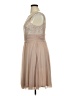 JH Evenings 100% Polyester Tan Cocktail Dress Size 14 - photo 5