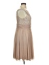 JH Evenings 100% Polyester Tan Cocktail Dress Size 14 - photo 4