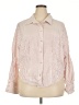Torrid Stripes Ivory Long Sleeve Button-Down Shirt Size 3X Plus (3) - photo 1