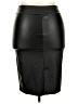 Simlu Solid Black Faux Leather Skirt Size 2X - photo 2