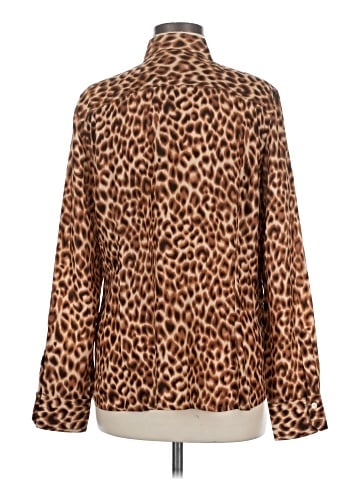 Lucky Brand Long Sleeve Silk Top (view 2)