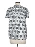 Ann Taylor Print Silver Short Sleeve Blouse Size M - photo 2