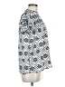 Ann Taylor Print Silver Short Sleeve Blouse Size M - photo 4