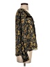 Veronica Beard 100% Silk Floral Yellow Long Sleeve Silk Top Size 4 - photo 4