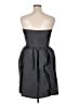 Alfred Sung 100% Polyester Solid Silver Black Cocktail Dress Size 16 - photo 2