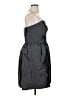 Alfred Sung 100% Polyester Solid Silver Black Cocktail Dress Size 16 - photo 4