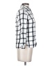 Old Navy 100% Rayon Checkered-gingham Silver Long Sleeve Button-Down Shirt Size S - photo 4