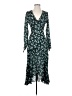 Intermix 100% Silk Teal Green Cocktail Dress Size 0 - photo 1