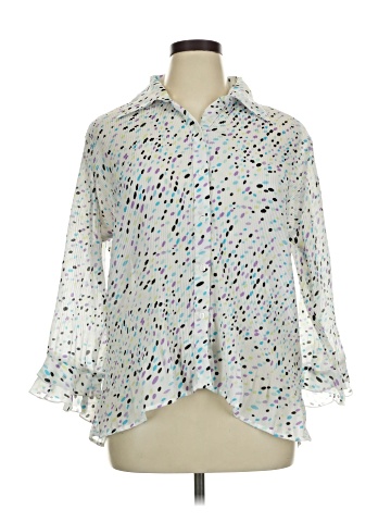 Essentials by Milano 3/4 Sleeve Blouse (view 1)