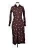 People Tree Polka Dots Brown Casual Dress Size 4 - photo 1