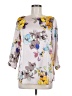 LTD Floral Ivory 3/4 Sleeve Blouse Size M - photo 1