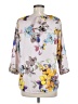 LTD Floral Ivory 3/4 Sleeve Blouse Size M - photo 2