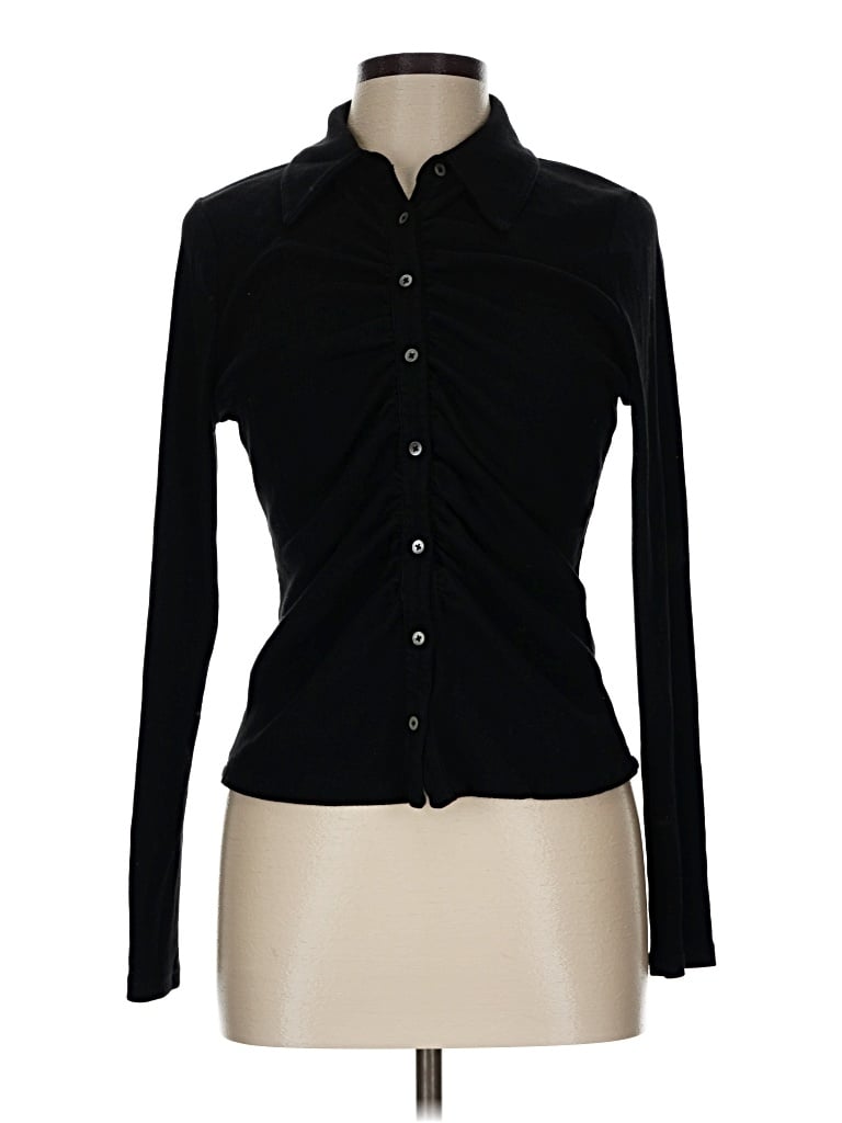 Pre-owned Boden Long Sleeve Blouse In Black